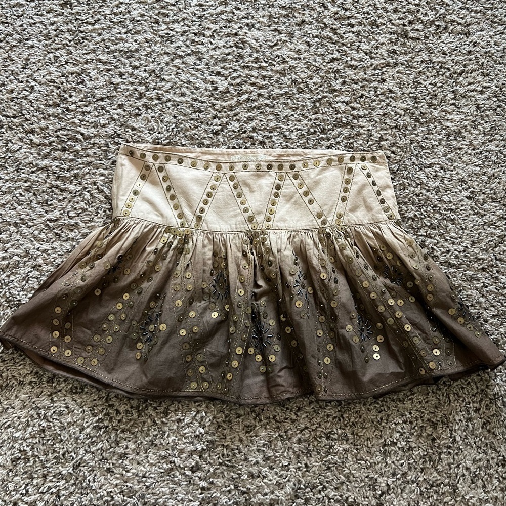 Vintage Flare Sequin Mini Skirt